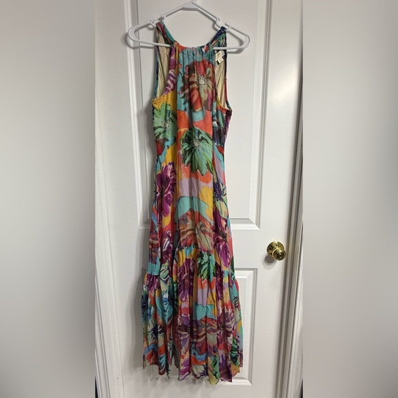 Anthropologie MAEVE Floral Halter Lined Midi Dress Size Small - Picture 5 of 13